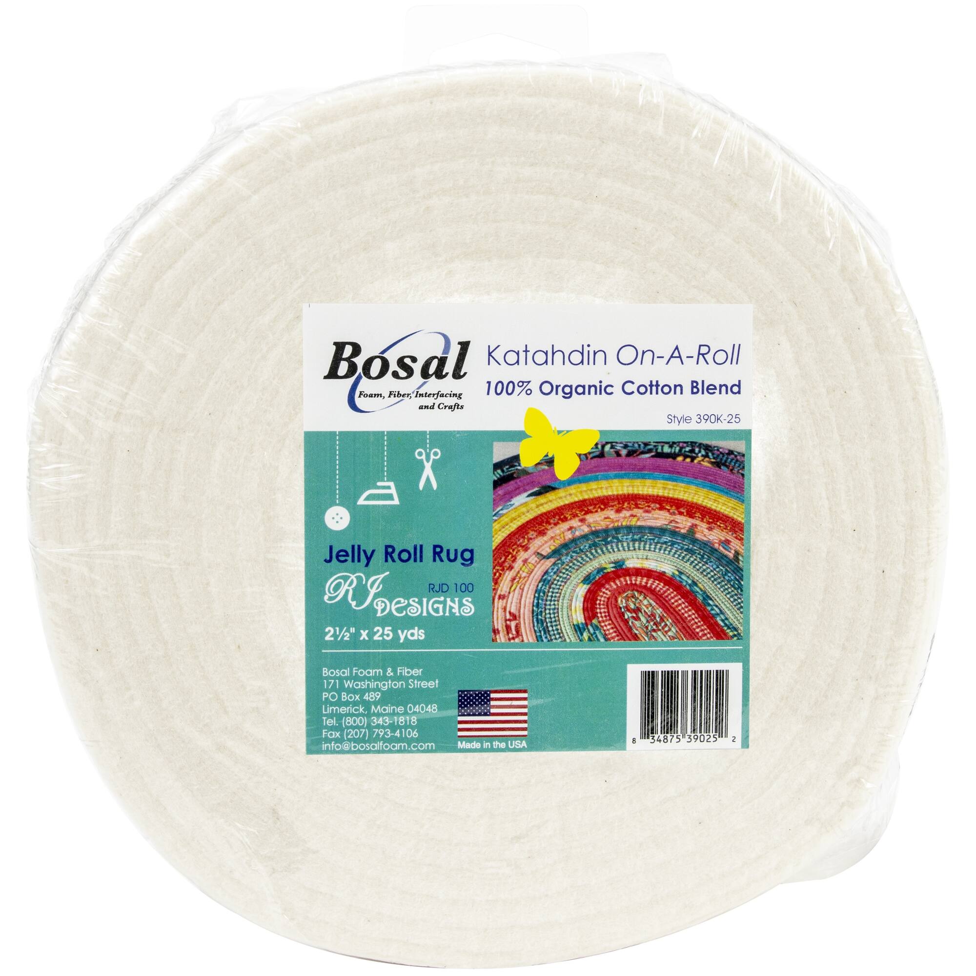Bosal Katahdin On-A-Roll 2.5" Organic Cotton Batting